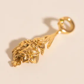 August Gladiolus Birth Flower Necklace Charm Pure Feature