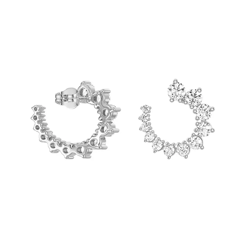 Asymmetrical Constellations Scattered Diamond Stud Earrings Travel Ready Fine Finish