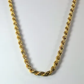 14k Yellow Gold Rope Chain | 24" | Everyday Charm