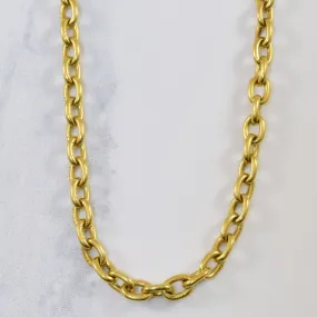 Vintage 18k Yellow Gold Cable Watch Chain | 17.5" | Glow Up Retro Inspired