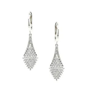 Sterling Silver Diamond Shaped CZ Earring Minimalist Accessory Daytime Trinket