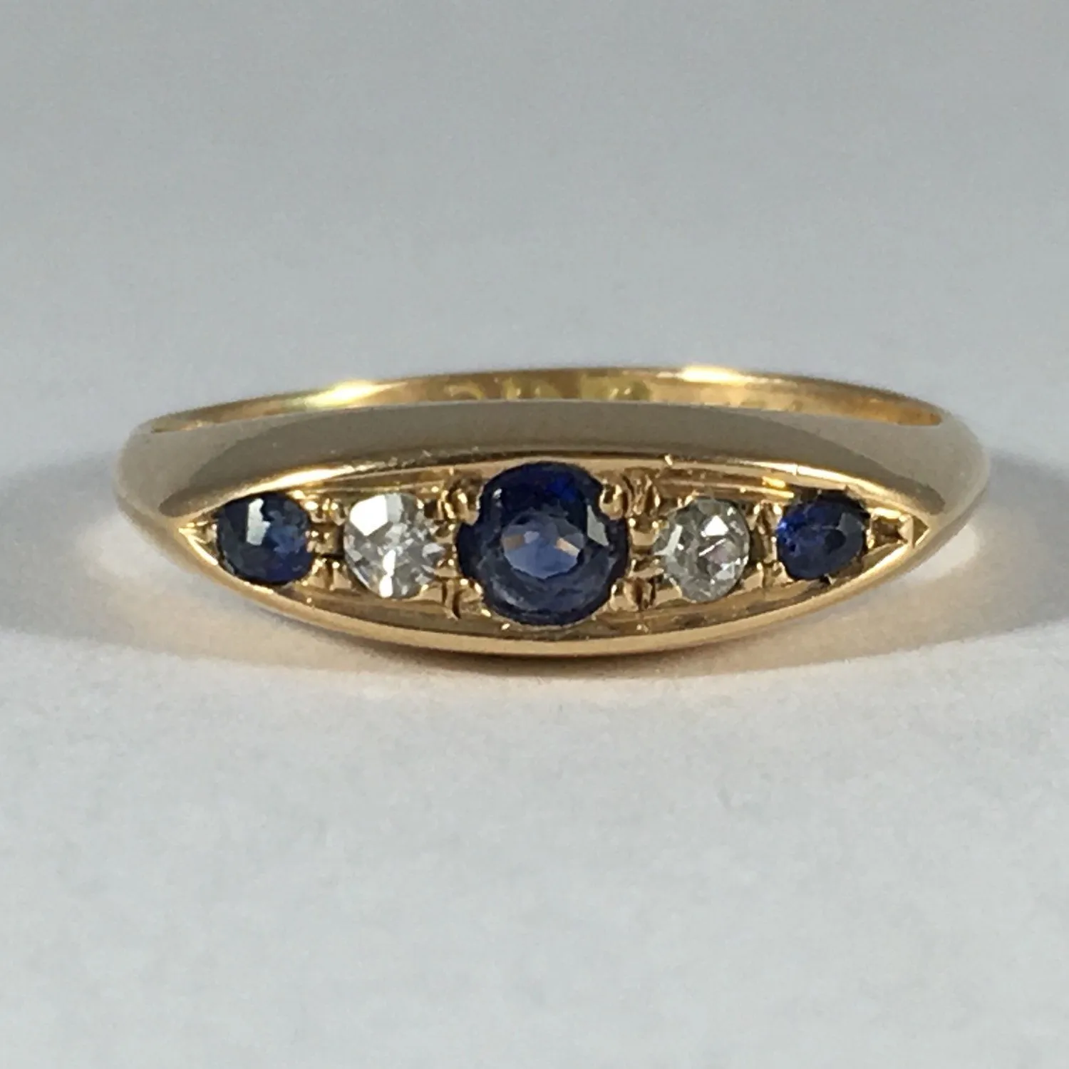 Vintage Spinel Diamond Ring. 18k Yellow Gold. Wedding Band. August Birthstone. Quality Work