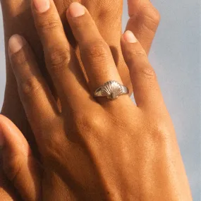Seashell Ring Modern Art Monogrammed Piece