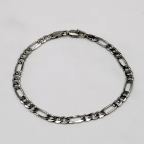 party accessory 14k White Gold Figaro Bracelet | 7" |