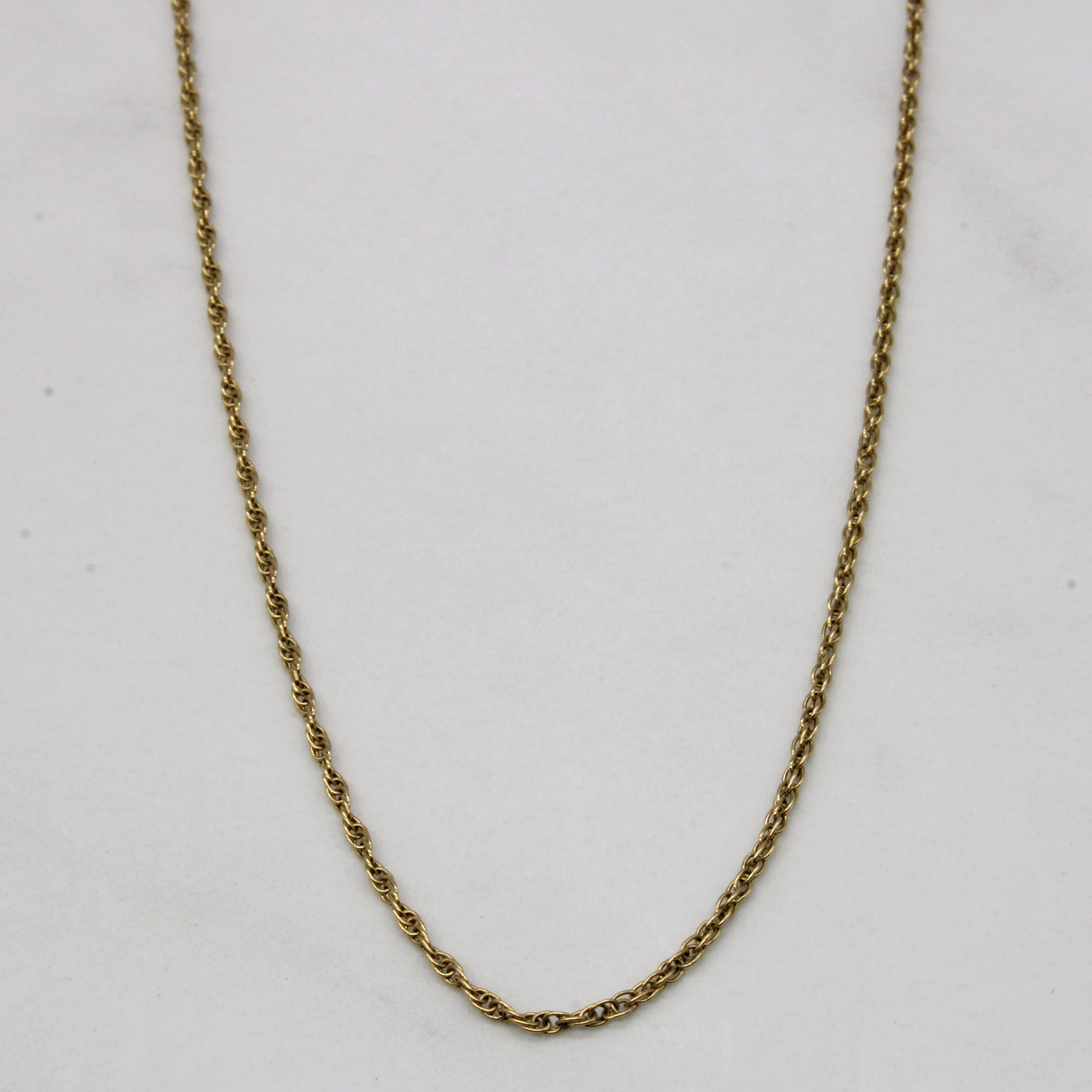 Delicate Accent Artistic Form 14k Yellow Gold Rope Chain | 18" |