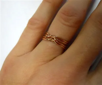 PUZZLE RING Gold Filled Artistic Creation Body Positive