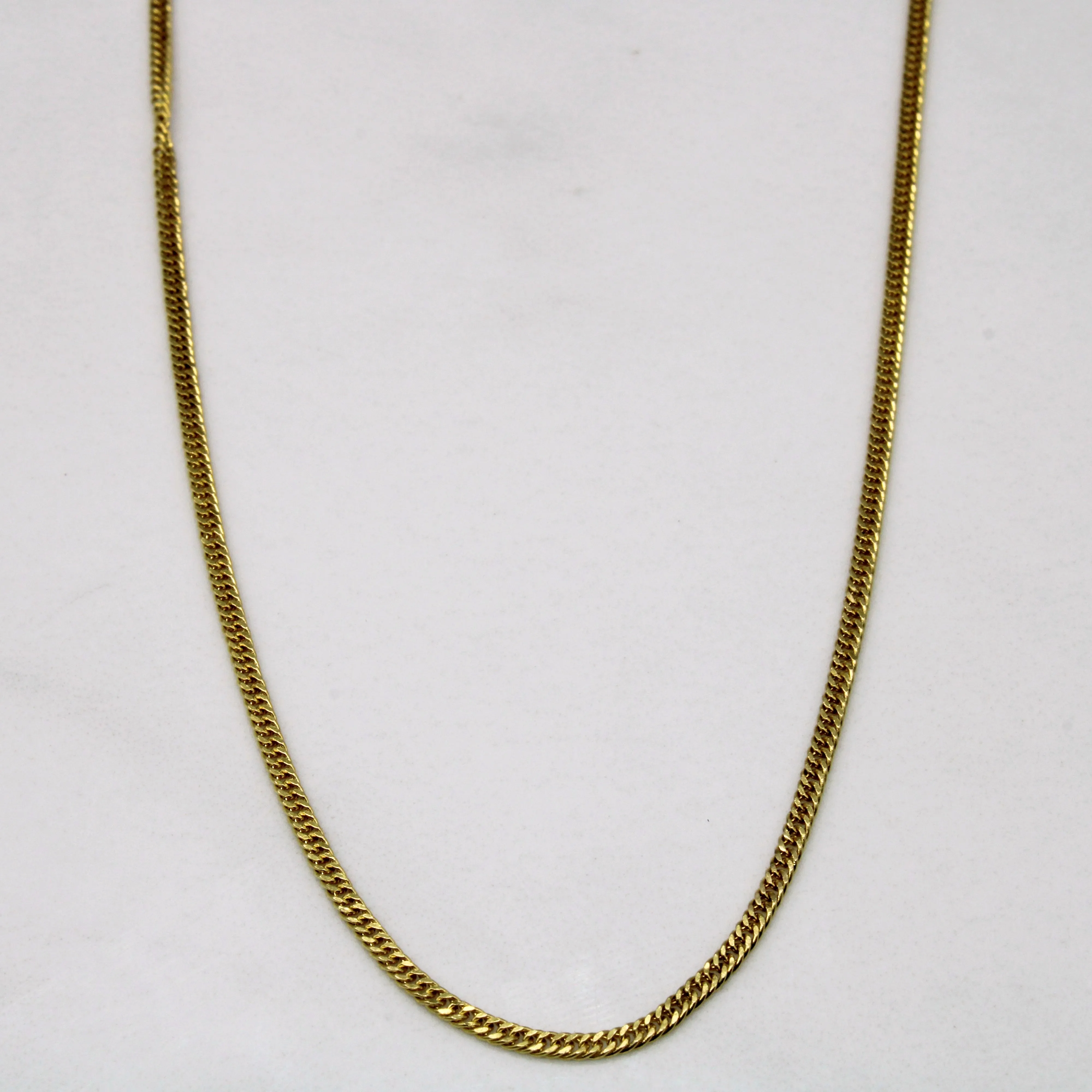 18k Yellow Gold Curb Link Chain | 18" | Modern Glam