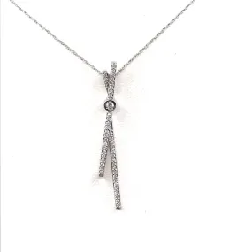 White Gold Tie Pendant Necklace Affordable Present