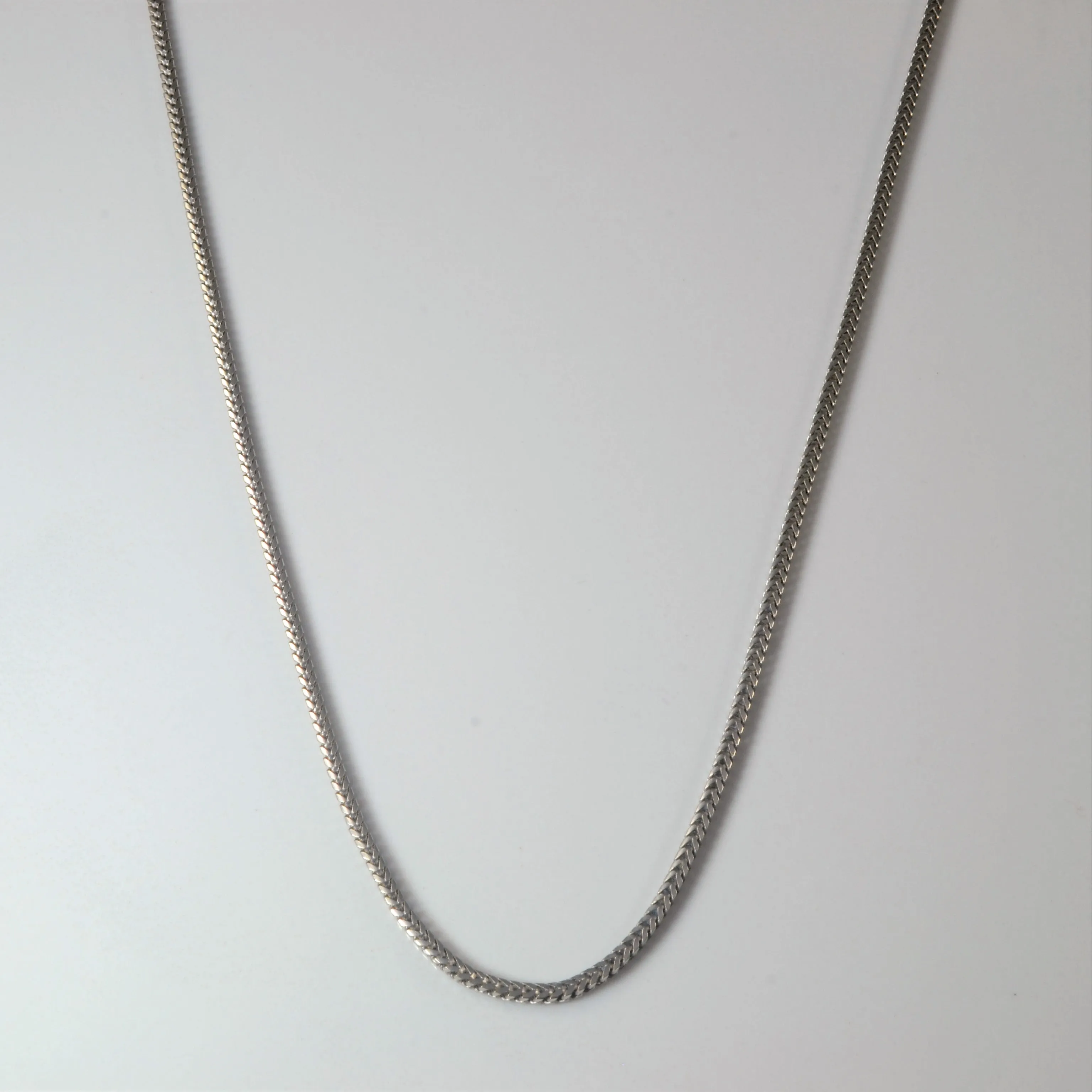 Charming Jewelry Elegant Outline White Gold Wheat Chain | 23"|