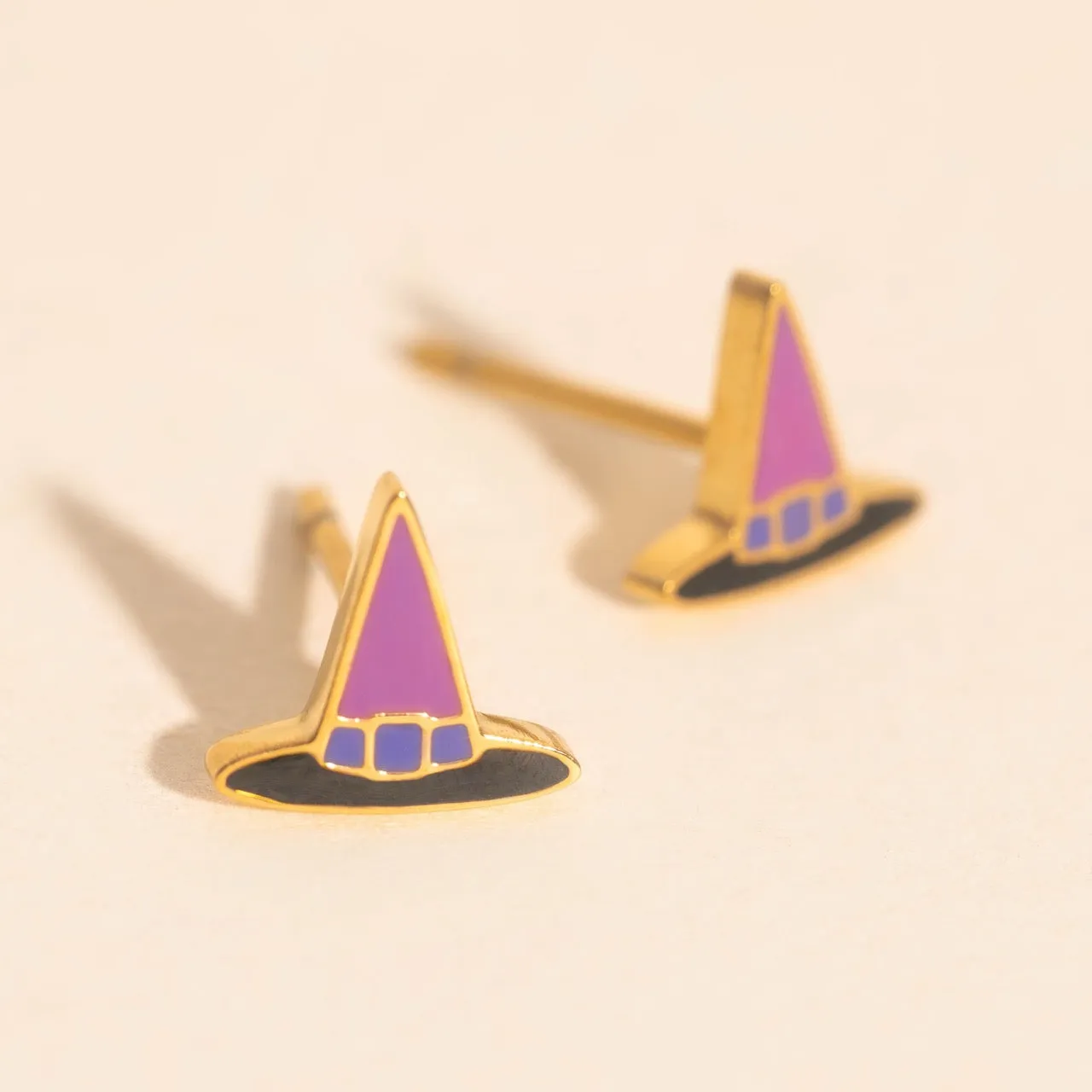 Witch Hat Stud Earrings Sparkling Must-Have Lightweight Piece