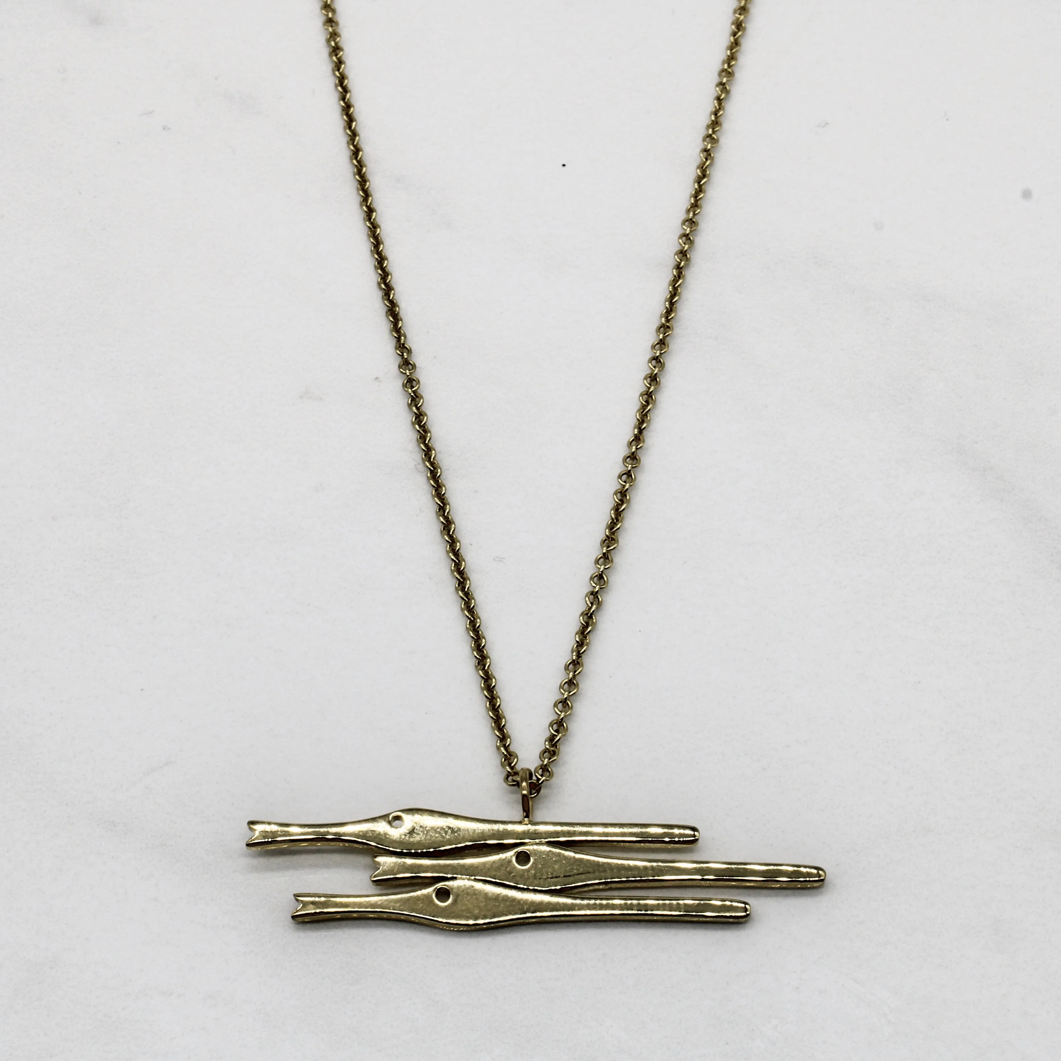 Yellow Gold Abstract Necklace | 18" | Bold Edge