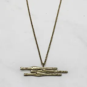 Yellow Gold Abstract Necklace | 18" | Bold Edge