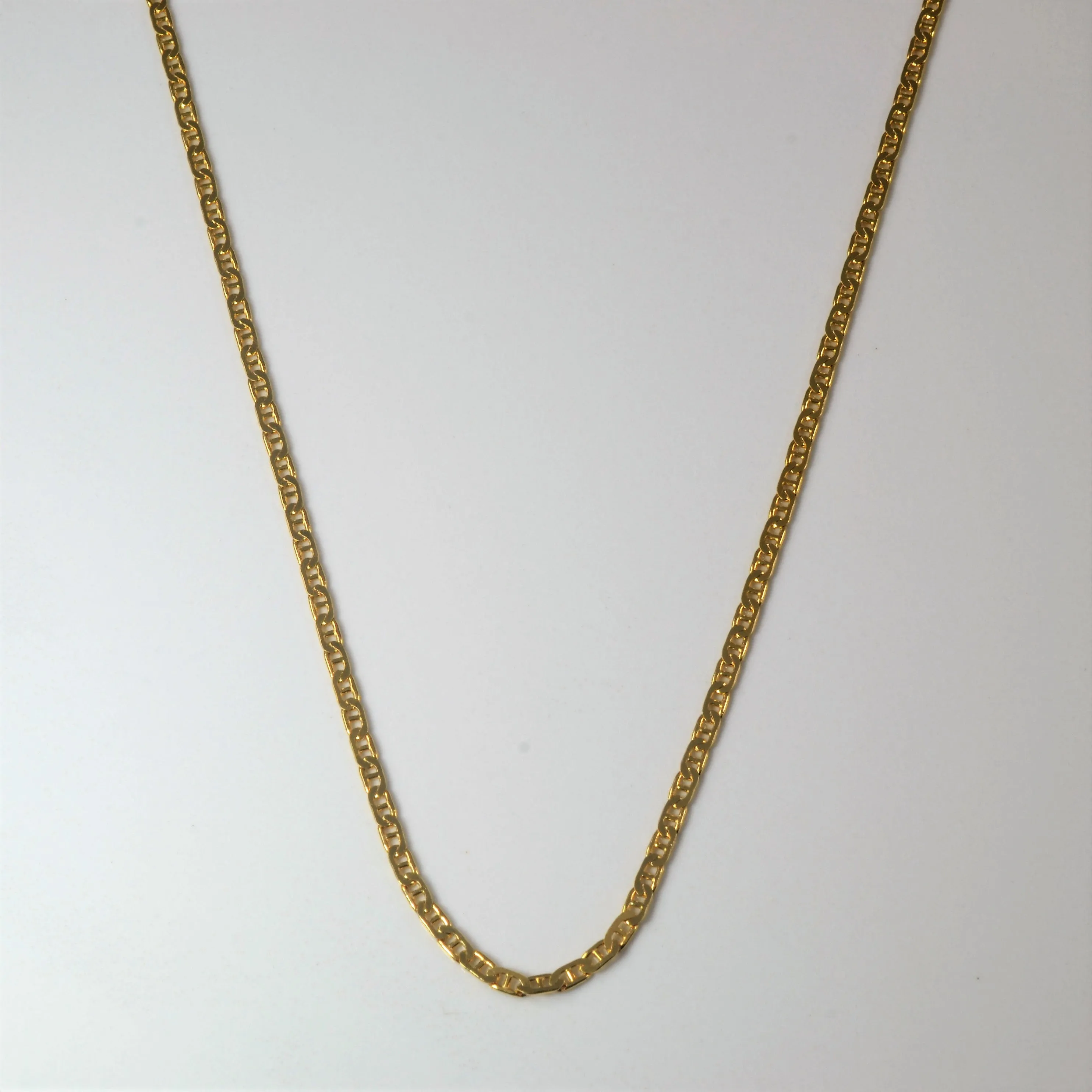 Yellow Gold Anchor Chain | 20"| Distinctive Edge Graceful Look