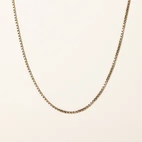 Glam Pairing Yellow Gold Box Link Chain | 21" |