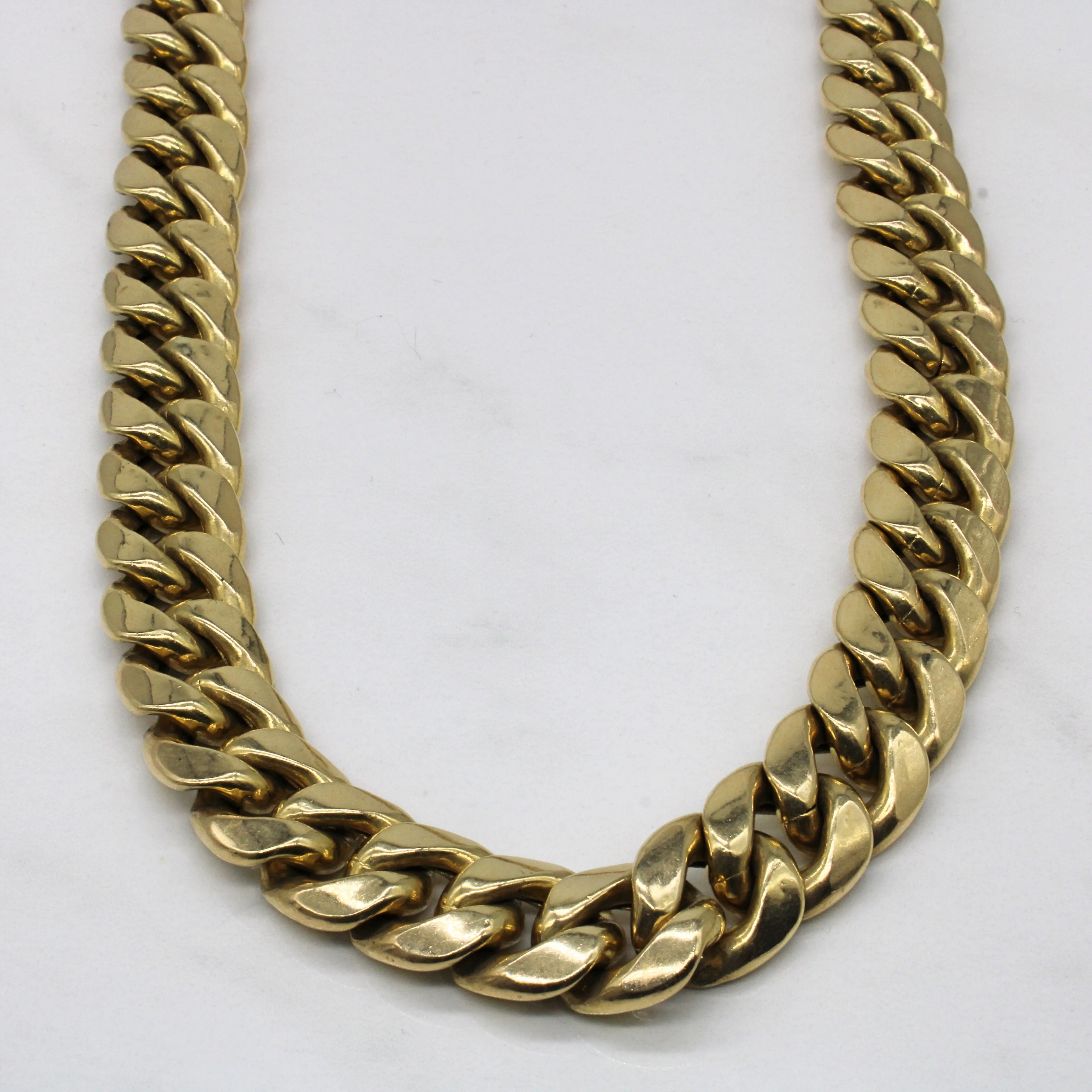 Yellow Gold Cuban Link Chain | 28" | Classic Design Birthday gift