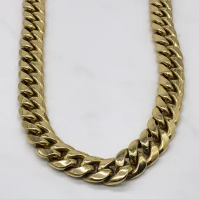 Yellow Gold Cuban Link Chain | 28" | Classic Design Birthday gift