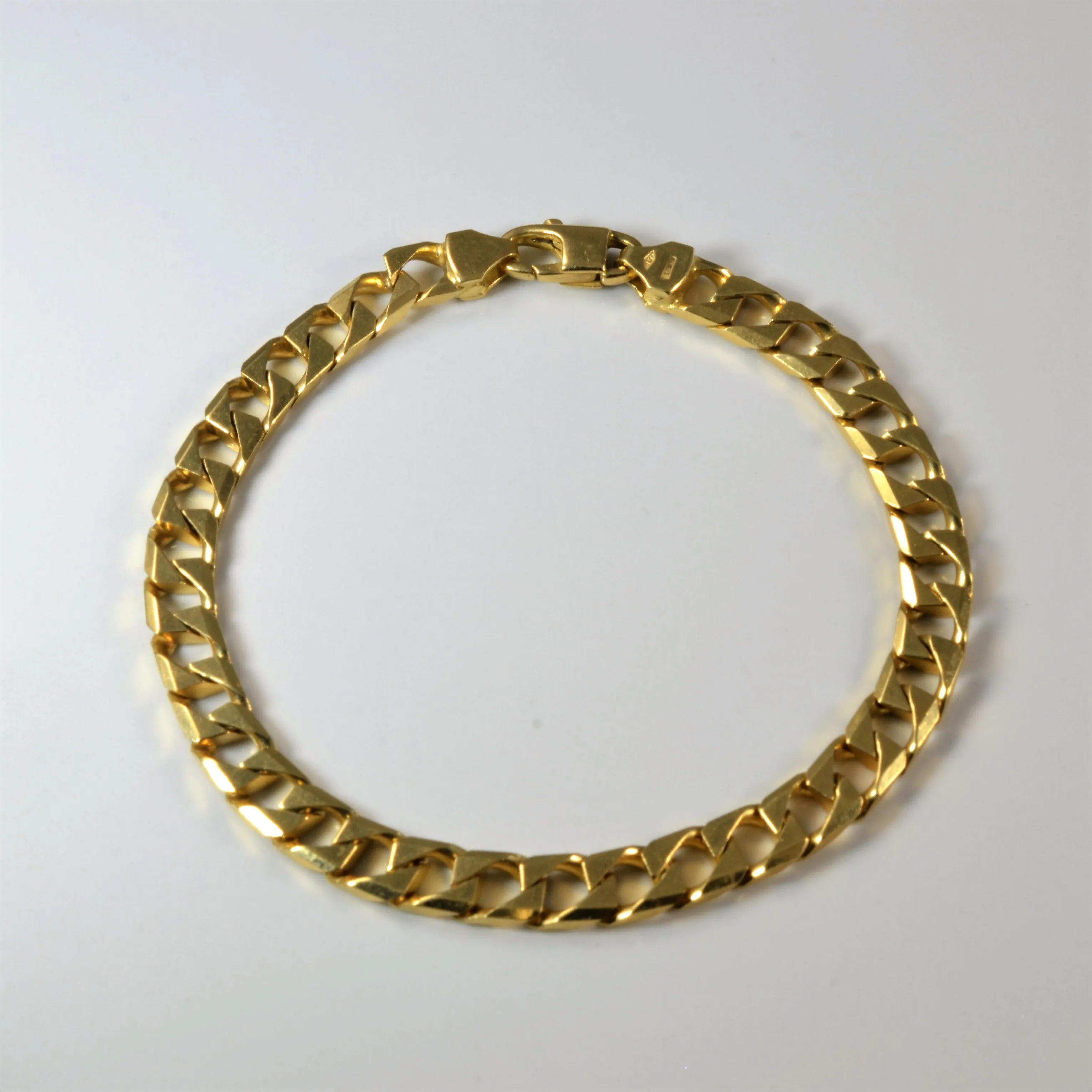 Yellow Gold Curb Link Bracelet | 8.5" | Soft Match