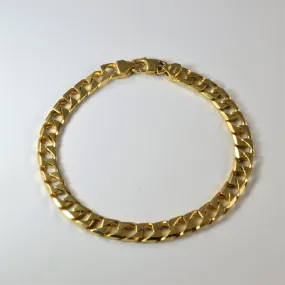 Yellow Gold Curb Link Bracelet | 8.5" | Soft Match
