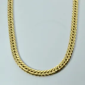 Elegant Form Yellow Gold Curb Link Chain | 15"|