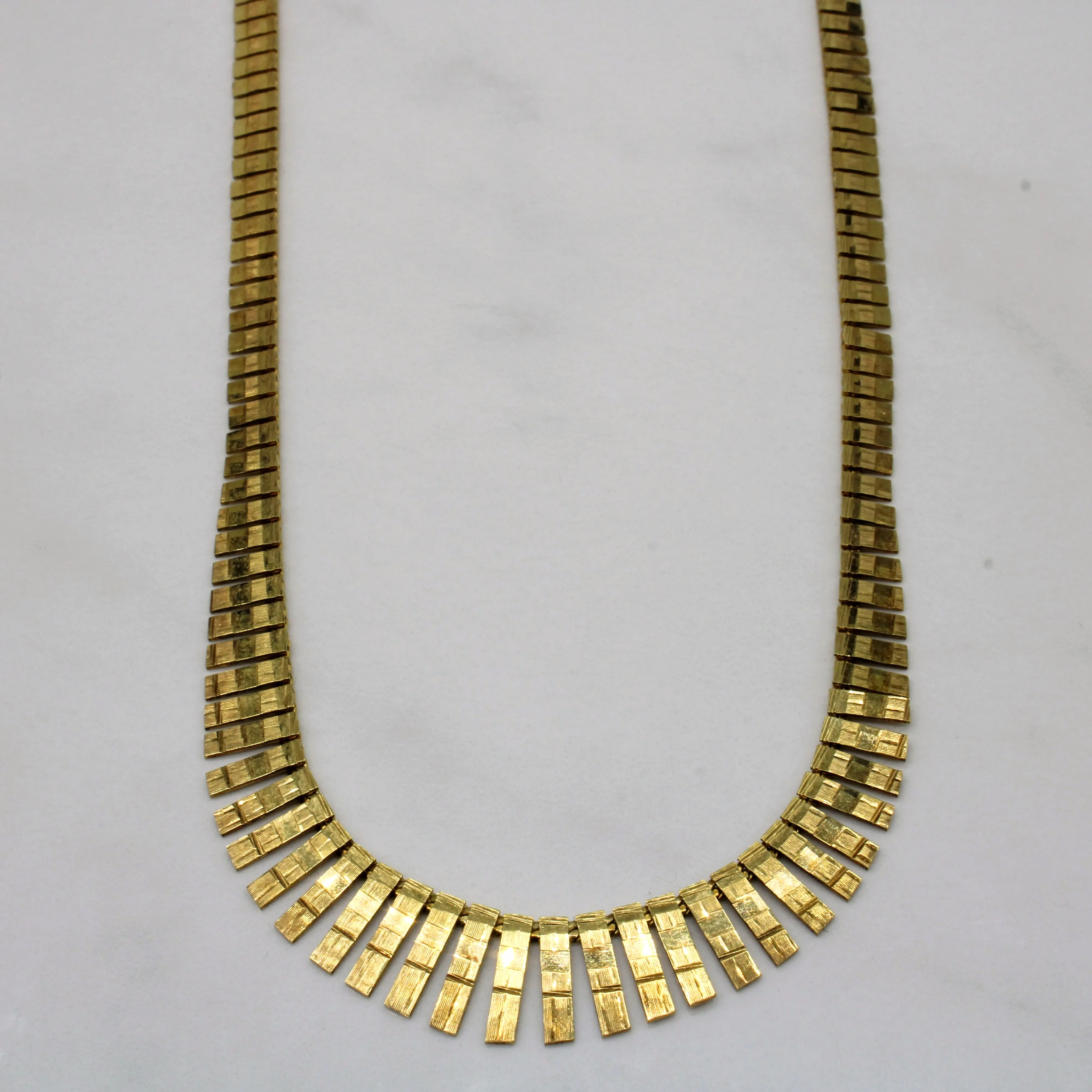 Yellow Gold Fringe Necklace | 17" | Artistic Edge